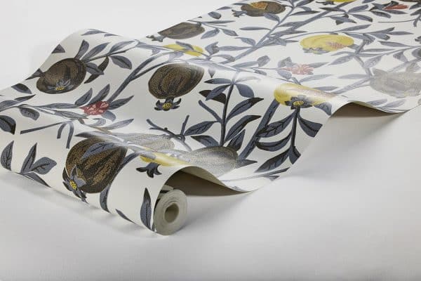 Papel pintado de frutas multicolor de ramas grises Gocken Jobs Granatäpple 1959 - Imagen 7