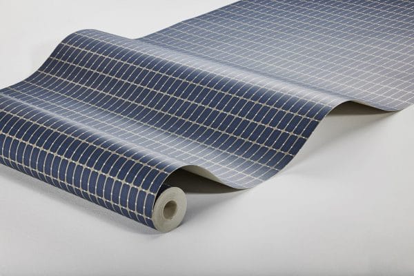 Papel pintado de cuadros azul oscuro Alvar Aalto M.I.T. 1965 - Imagen 3