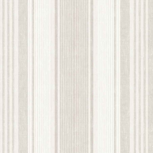 Papel pintado estilo rayas en beige y marfil Linen Stripe 6861