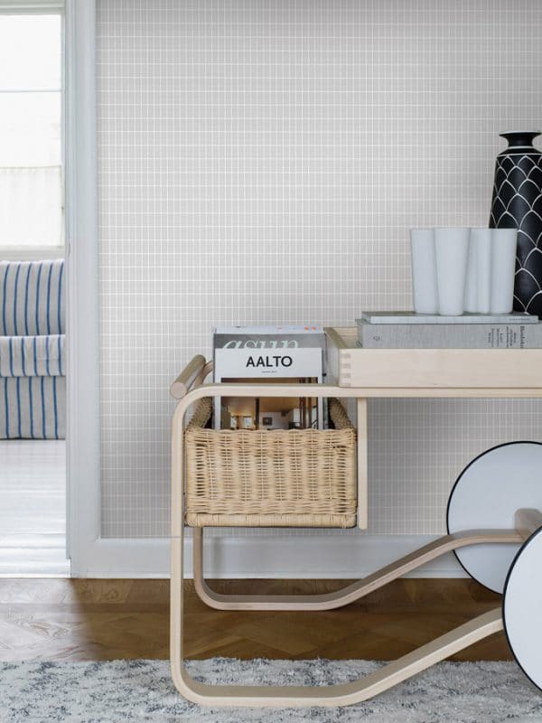 Papel pintado de cuadros color gris Alvar Aalto M.I.T. 1966 - Imagen 4