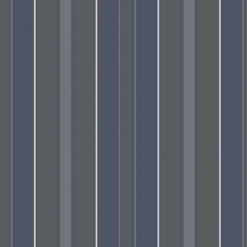 Papel pintado estilo rayas en color azul, gris, turquesa y plata Stockholm Stripe 6874