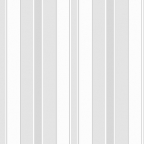 Papel pintado estilo rayas en color blanco, gris y plata Stockholm Stripe 6876