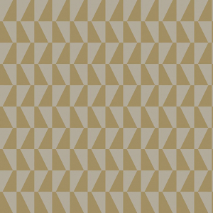 Papel pintado geométrico color beige y dorado brillante Arne Jacobsen Trapez 1992