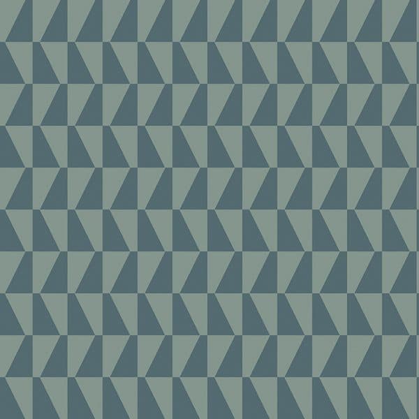 Papel pintado geométrico color azul Arne Jacobsen Trapez 1995
