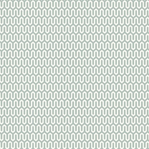 Papel pintado geométrico color turquesa y blanco Arne Jacobsen Ypsilon 1990