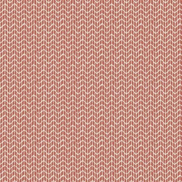 Papel pintado estilo geométrico color rojo Limonaia Wave CY1548