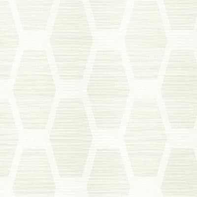 Papel pintado geométrico color beige sobre fondo blanco Congas CY1571