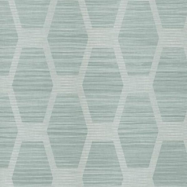 Papel pintado geométrico color azul verde claro Congas CY1575