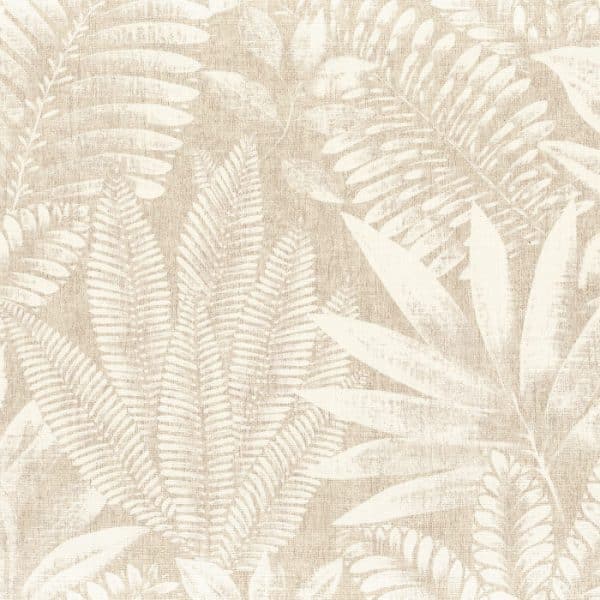 Papel pintado de estilo hojas en color beige Aloes 75183580