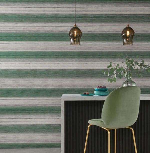 Papel pintado estilo rayas en tonos grises Kozo Stripe W7552-02 - Imagen 3