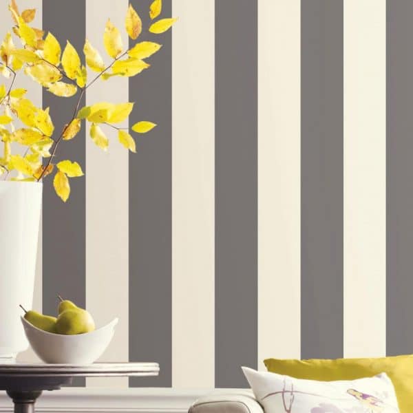 Papel pintado de estilo rayas en color gris 3" SA9175 - Imagen 3
