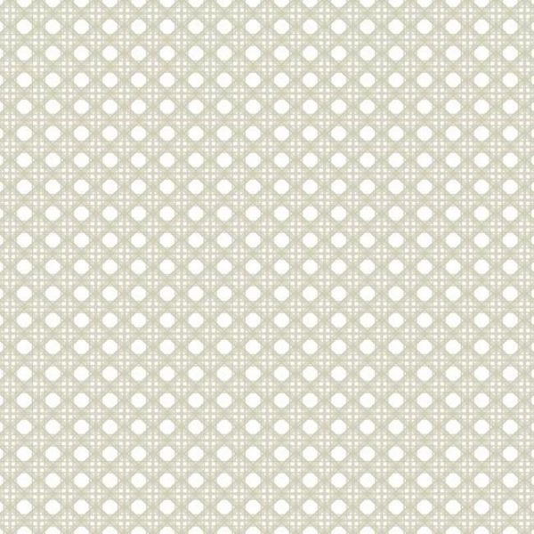 Papel pintado estilo dibujo pequeño color beige Rattan Overlay Lattice CY1522