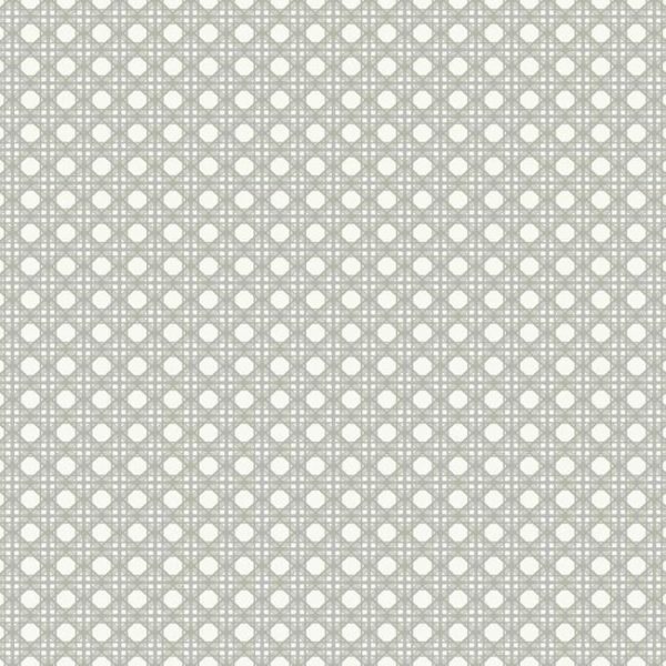 Papel pintado estilo dibujo pequeño color beige Rattan Overlay Lattice CY1525
