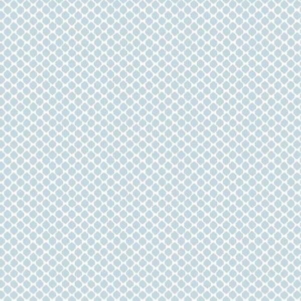 Papel pintado estilo dibujo pequeño en color blanco sobre fondo azul Solarium Geo CY1530
