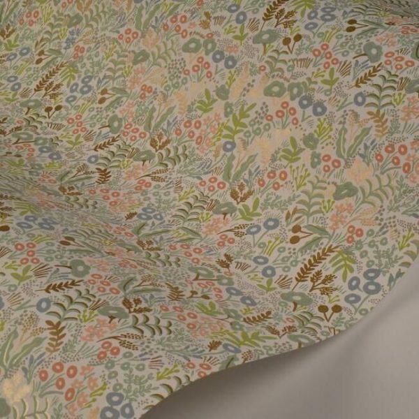 Papel pintado estilo estampado floral multicolor sobre fondo blanco Tapestry RI5127 - Imagen 4