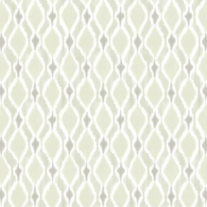 Papel pintado de estilo dibujo pequeño de dibujos de rombos en color marfil y gris con rayas en color gris claro Dyed Ogee SP1425