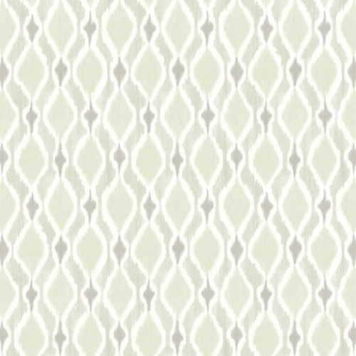 Papel pintado de estilo dibujo pequeño de dibujos de rombos en color marfil y gris con rayas en color gris claro Dyed Ogee SP1425