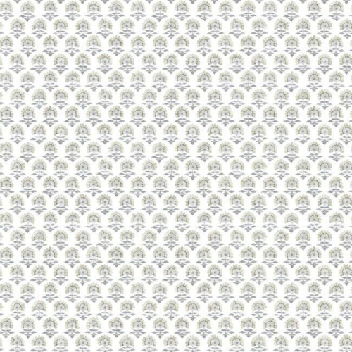 Papel pintado de estilo dibujo pequeño en tonos grises sobre fondo blanco Petite Fleur SP1465