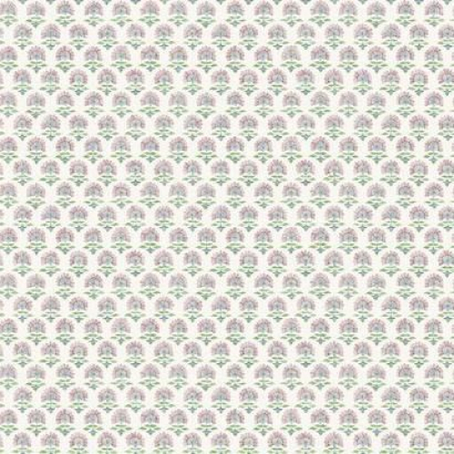 Papel pintado de estilo dibujo pequeño en tonos rosas y verdes sobre fondo blanco Petite Fleur SP1467