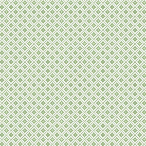 Papel pintado de estilo dibujo pequeño de rombos y líneas en color verde Polaris SP1478