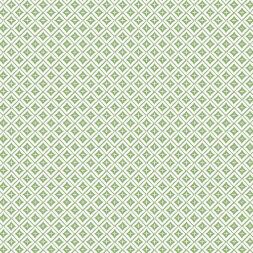Papel pintado de estilo dibujo pequeño de rombos y líneas en color verde Polaris SP1478