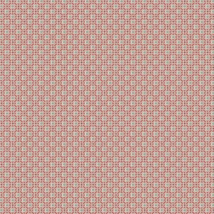 Papel pintado de estilo dibujo pequeño en blanco sobre fondo rojo Circle Mosaic SP1492