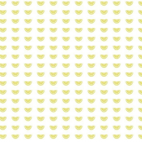 Papel pintado de estilo frutas con dibujos de rodajas de limón en color amarillo Citrus Party SP1514