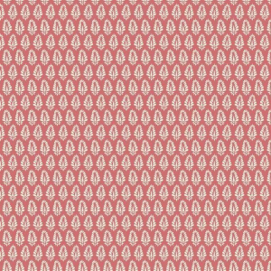 Papel pintado de estilo dibujo pequeño en blanco sobre fondo rojo Mehndi SP1525