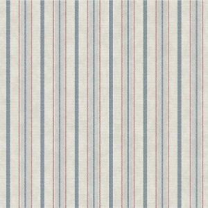 Papel pintado de estilo rayas en color azul-rojo-beige Shirting SR1553