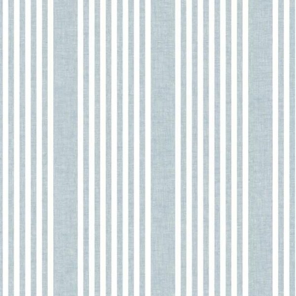 Papel pintado de estilo rayas en color azul French Linen SR1584