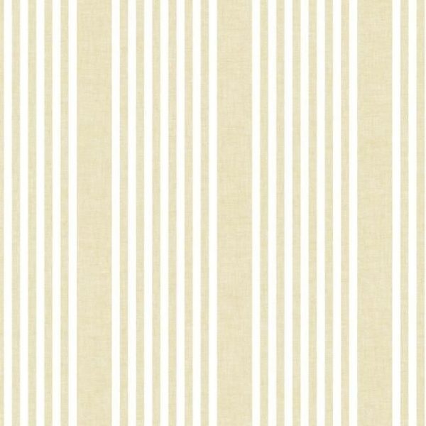 Papel pintado de estilo rayas en color amarillo French Linen SR1585