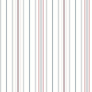 Papel pintado de estilo rayas en color azul-fucsia-blanco Wide Pinstripe SR1623