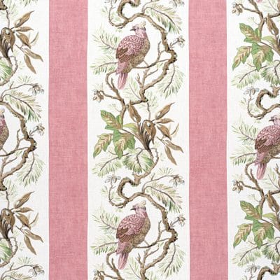 Tela de estilo aves en color rosa pálido Williamson F910859