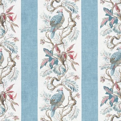 Tela de estilo aves en color azul claro Williamson F910863