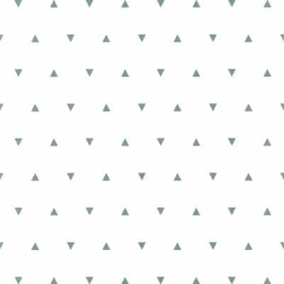 Papel pintado estilo infantil con pequeños triángulos en color verde claro sobre fondo blanco Bermuda Triangle 101997101