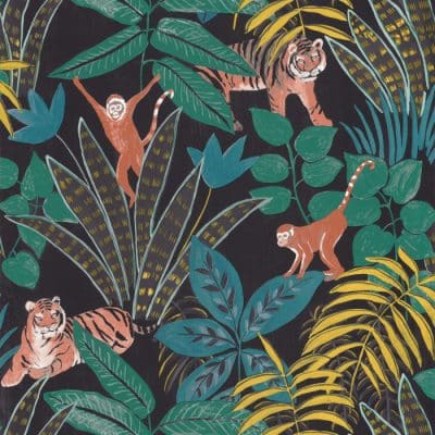 Papel pintado estilo selva multicolor Aventure 102319704