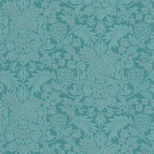 Papel pintado estilo damasco en color azul turquesa Adorn 85816384