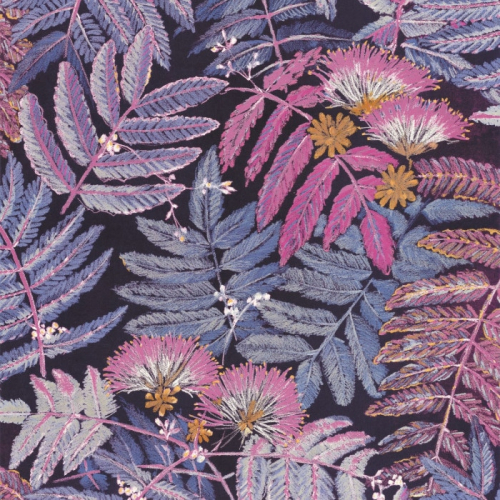 Papel pintado estilo helechos en color violeta Albizia 85895328