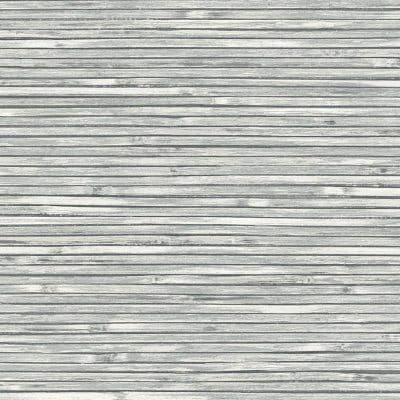 Papel pintado estilo símil fibra natural liso en color gris Bellport wooden EC81308