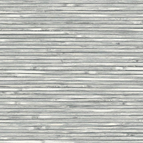 Papel pintado estilo símil fibra natural liso en color gris Bellport wooden EC81308