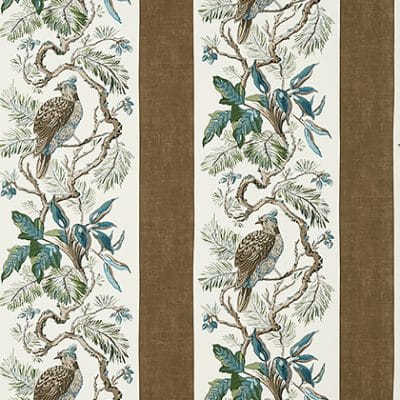 Papel pintado de estilo aves en color marrón Williamson T10862