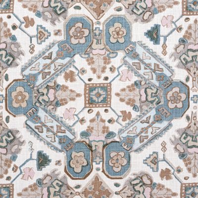Tela de estilo estampado varios en azul pastel Persian Carpet F910825