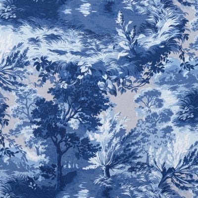 Tela de estilo escenas en tonos de color azul Lincoln Toile F910864