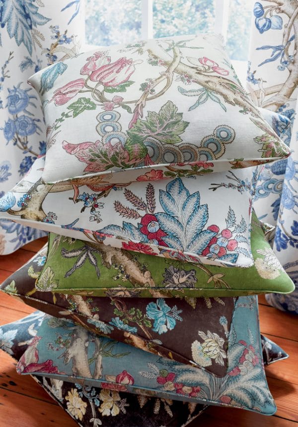 Tela de estilo floral estampado en color marrón Chatelain F910843 - Imagen 3