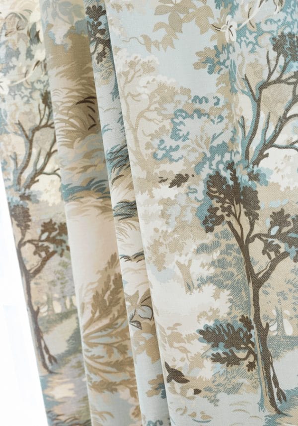 Tela de estilo escenas en tonos de color azul y gris Lincoln Toile F910869 - Imagen 4