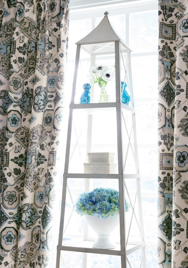 Tela de estilo estampado varios en tonos de color azul y rojo Persian Carpet F910829 - Imagen 5