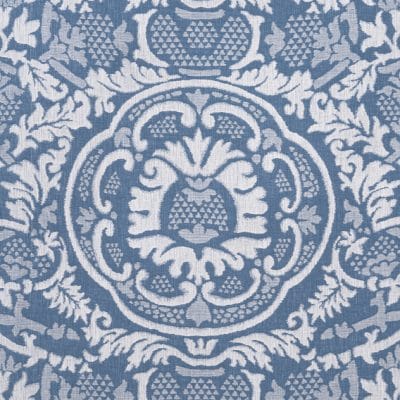 Tela de estilo damasco en color azul Earl Damask W710837