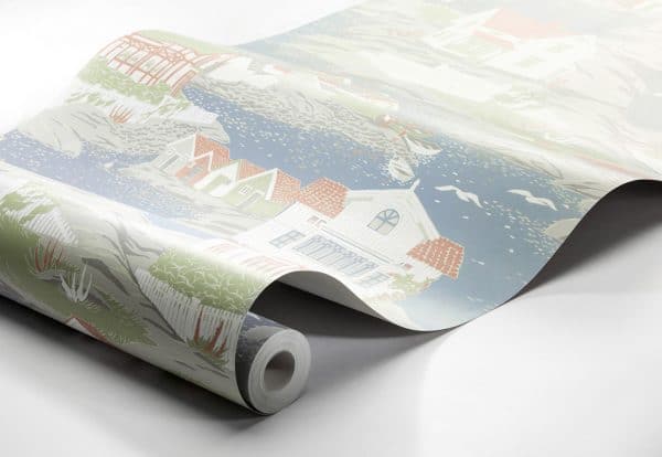 Papel pintado de estilo mar y paisajes marinos en colores pastel Archipielago 8850 - Imagen 4