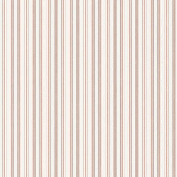 Papel pintado de estilo rayas en color granate sobre fondo blanco Aspö Stripe 8869