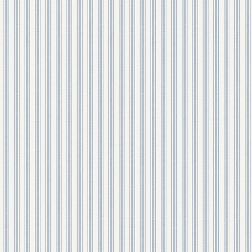 Papel pintado de estilo rayas en color azul sobre fondo blanco Aspö Stripe 8871